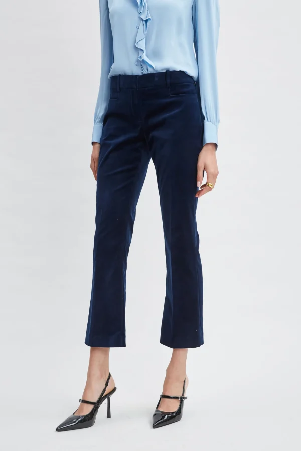 Elie Tahari Bottoms | Suiting-Cotton Velvet Flare Pant