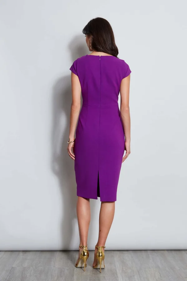 Elie Tahari Dresses & Jumpsuits | Short Sleeve Dresses-Crepe Keyhole Dart Dress