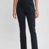 Elie Tahari Bottoms-Crepe Seam Slit Flare Pant