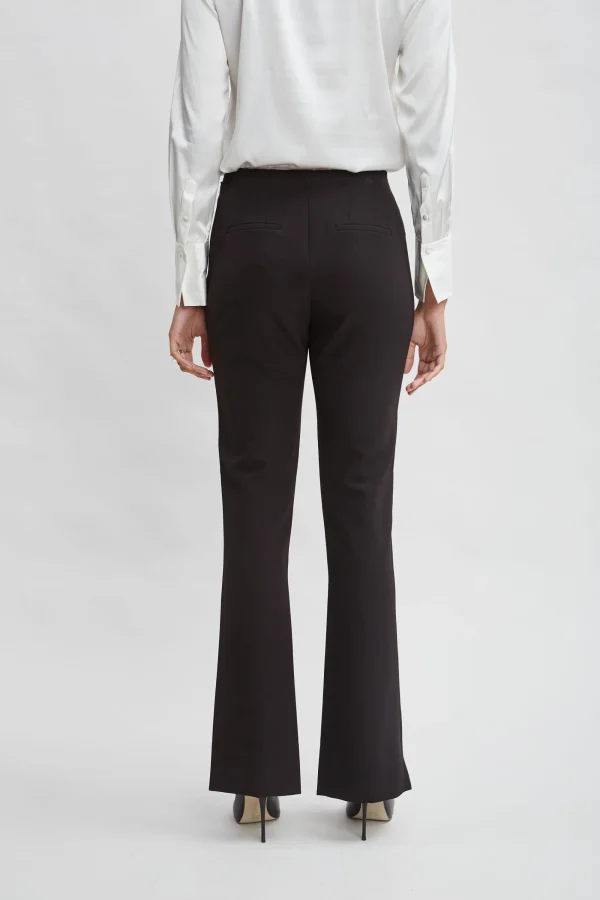 Elie Tahari Bottoms | Suiting-Crepe Seam Slit Flare Pant