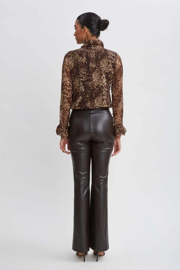 Elie Tahari Tops & Sweaters-Crinkle Chiffon Safari Blouson Shirt