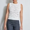 Elie Tahari Tops & Sweaters-Crochet Cotton Sweater Tank