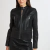 Elie Tahari Jackets & Blazers | Suiting-Croco Embossed Vegan Leather Motto Jacket