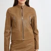 Elie Tahari Jackets & Blazers | Suiting-Croco Embossed Vegan Leather Motto Jacket