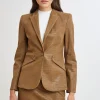 Elie Tahari Jackets & Blazers | Suiting-Croco Embossed Vegan Leather Panel Blazer