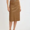 Elie Tahari Bottoms | Suiting-Croco Embossed Vegan Leather Midi Skirt