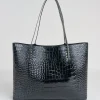 Elie Tahari Suiting | Fragrance-Crocodile Embossed Leather Tote