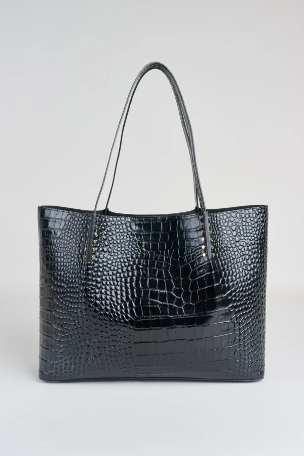 Elie Tahari Suiting | Fragrance-Crocodile Embossed Leather Tote