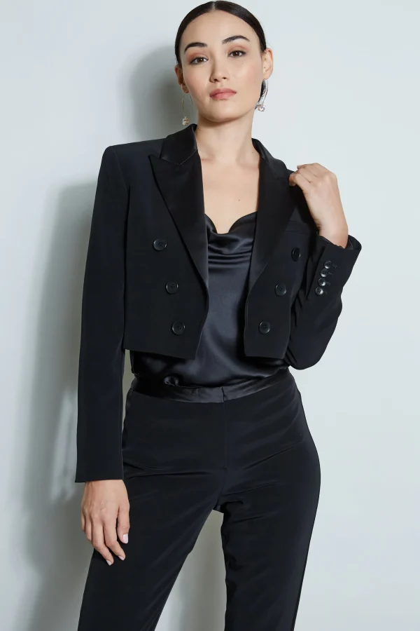 Elie Tahari Jackets & Blazers-Cropped Tuxedo Jacket