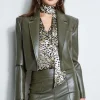 Elie Tahari Jackets & Blazers-Cropped Vegan Leather Jacket