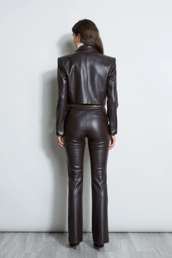 Elie Tahari Jackets & Blazers-Cropped Vegan Leather Jacket