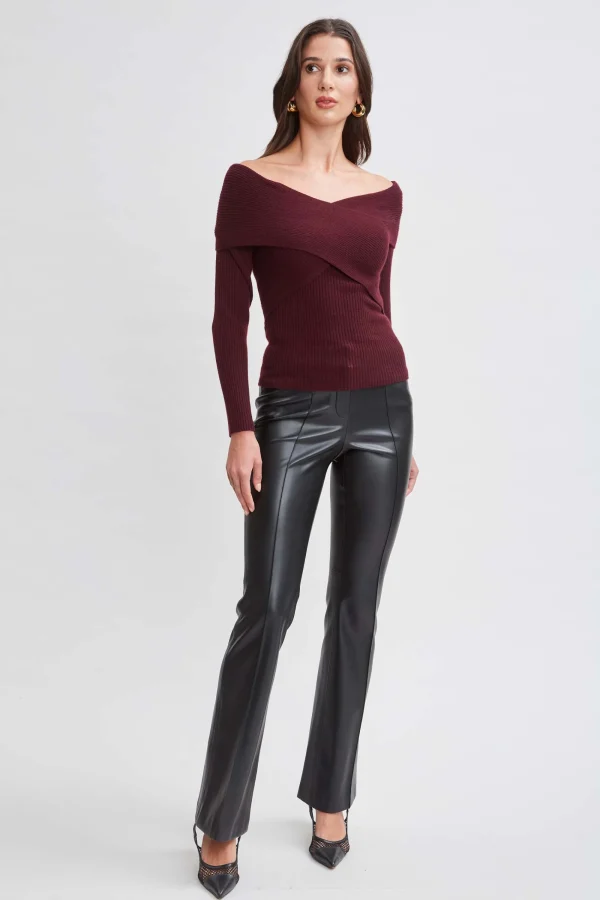 Elie Tahari Tops & Sweaters-Cross Shoulder Cashmere Merino Sweater