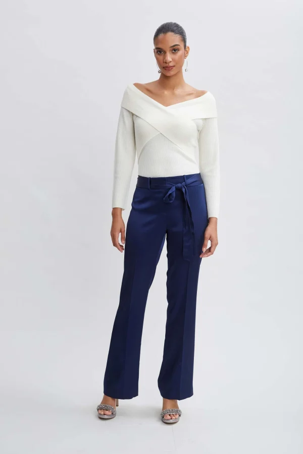 Elie Tahari Tops & Sweaters-Cross Shoulder Cashmere Merino Sweater