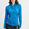 Elie Tahari Tops & Sweaters-Crossover Ruched Knit