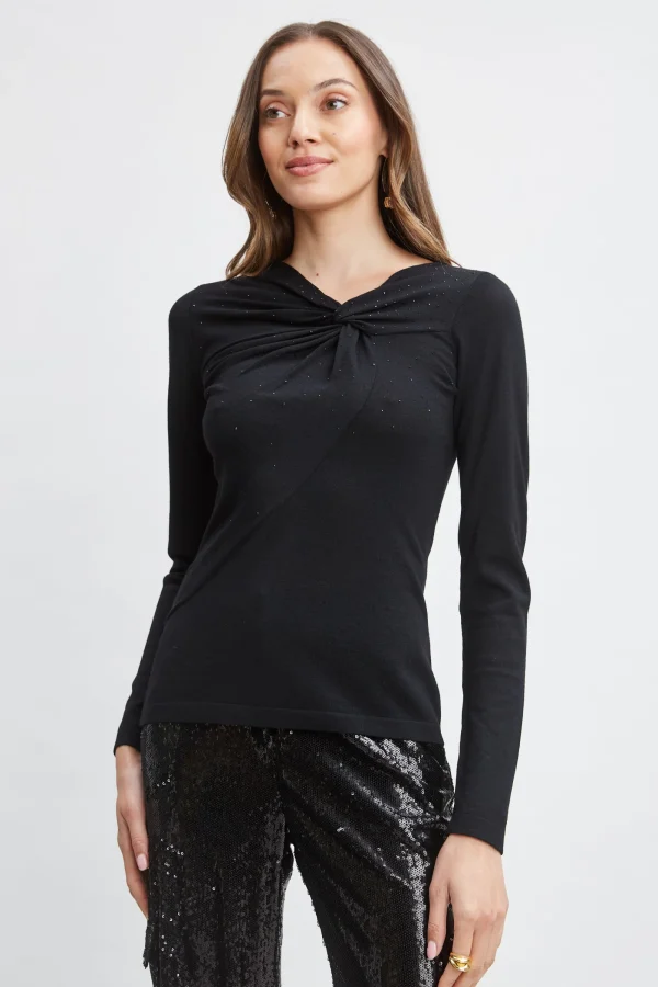 Elie Tahari Tops & Sweaters-Crystal Knot Wool Sweater