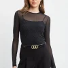 Elie Tahari Tops & Sweaters-Crystal Mesh Long Sleeve Knit