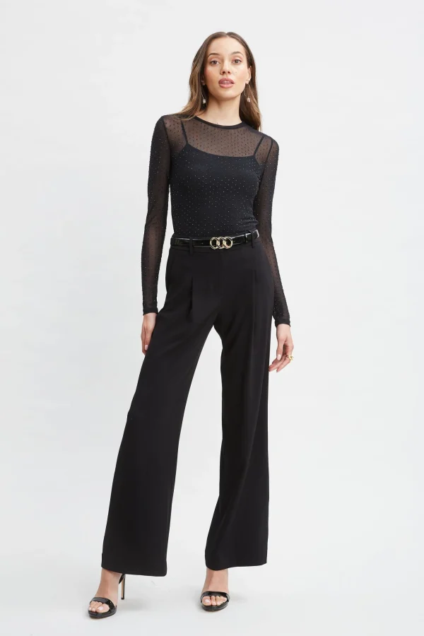 Elie Tahari Tops & Sweaters-Crystal Mesh Long Sleeve Knit