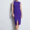 Elie Tahari Dresses & Jumpsuits | Sleeveless Dresses-Dart Neck Faux Wrap Dress