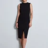 Elie Tahari Dresses & Jumpsuits | Sleeveless Dresses-Dart Neck Faux Wrap Dress