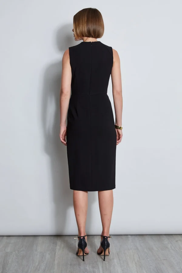 Elie Tahari Dresses & Jumpsuits | Sleeveless Dresses-Dart Neck Faux Wrap Dress