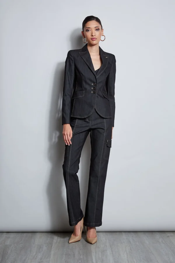 Elie Tahari Jackets & Blazers-Denim 3 Button Blazer