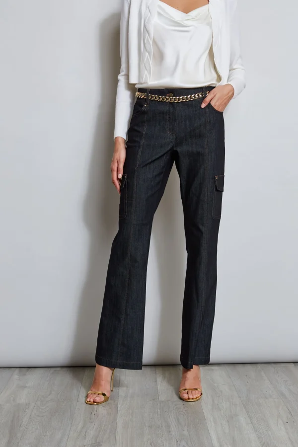 Elie Tahari Bottoms-Denim Cargo Pant