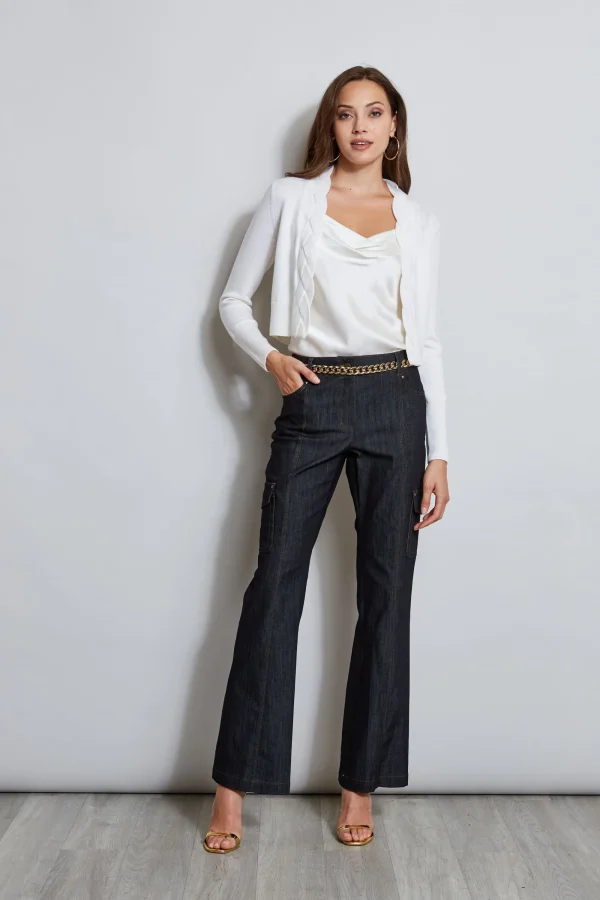 Elie Tahari Bottoms-Denim Cargo Pant