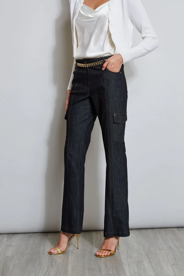 Elie Tahari Bottoms-Denim Cargo Pant