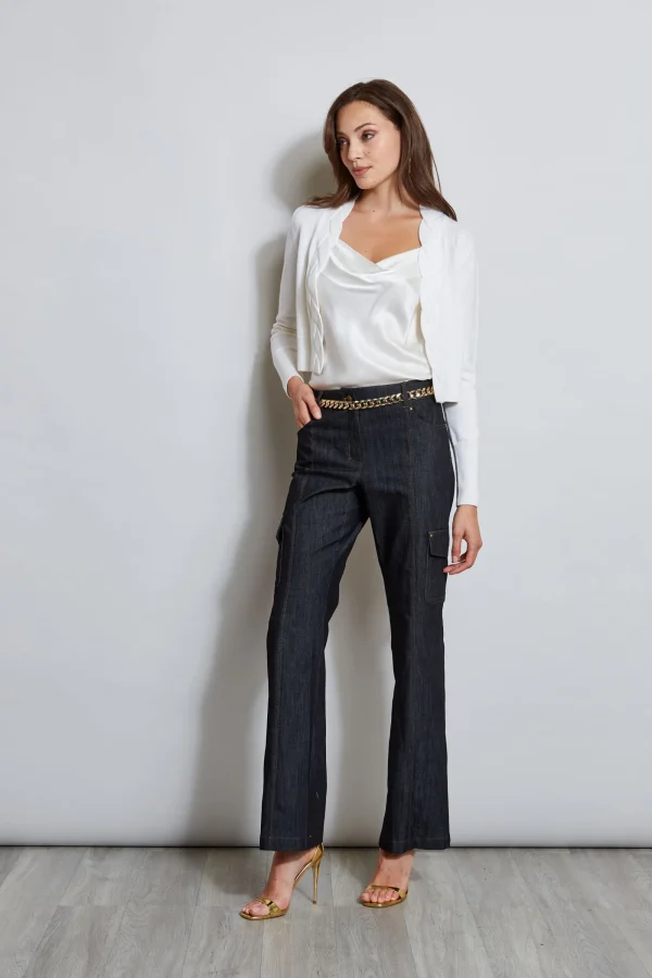 Elie Tahari Bottoms-Denim Cargo Pant