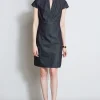 Elie Tahari Dresses & Jumpsuits | Short Sleeve Dresses-Denim Fit & Flare Zip Dress