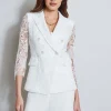 Elie Tahari Jackets & Blazers-Double Breasted Lace Blazer