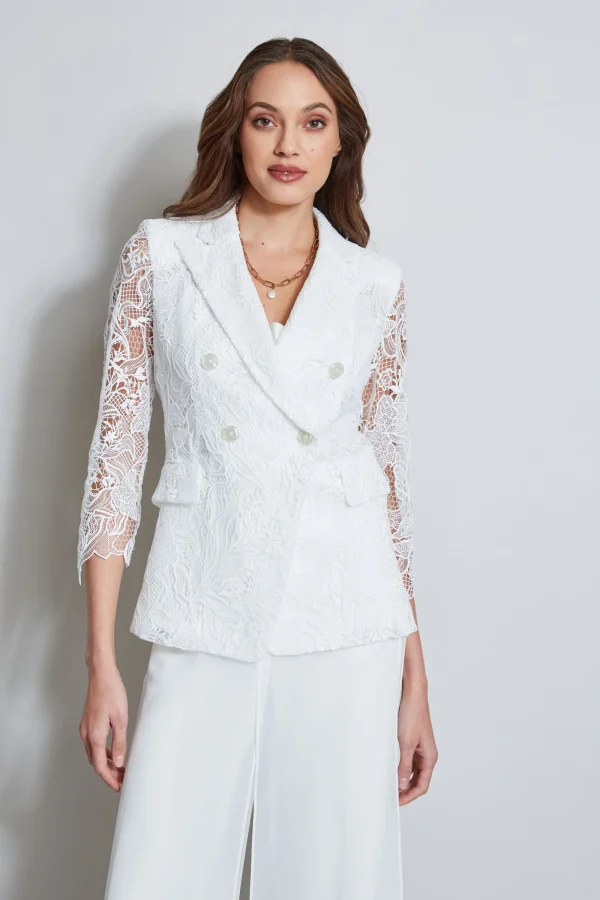 Elie Tahari Jackets & Blazers-Double Breasted Lace Blazer