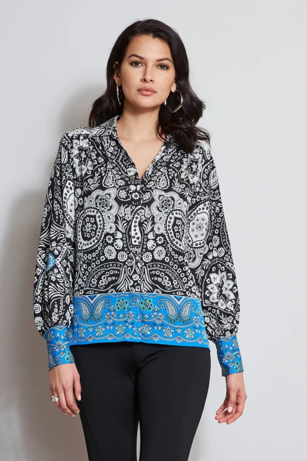 Elie Tahari Tops & Sweaters-Eclipse Scarf Print Shirt