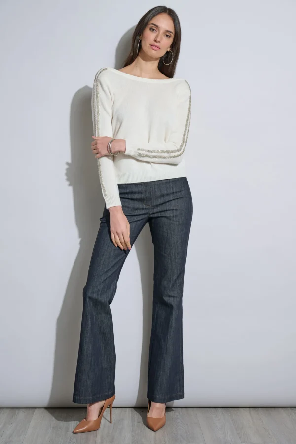 Elie Tahari Tops & Sweaters-Embellished Merino Cashmere Sweater