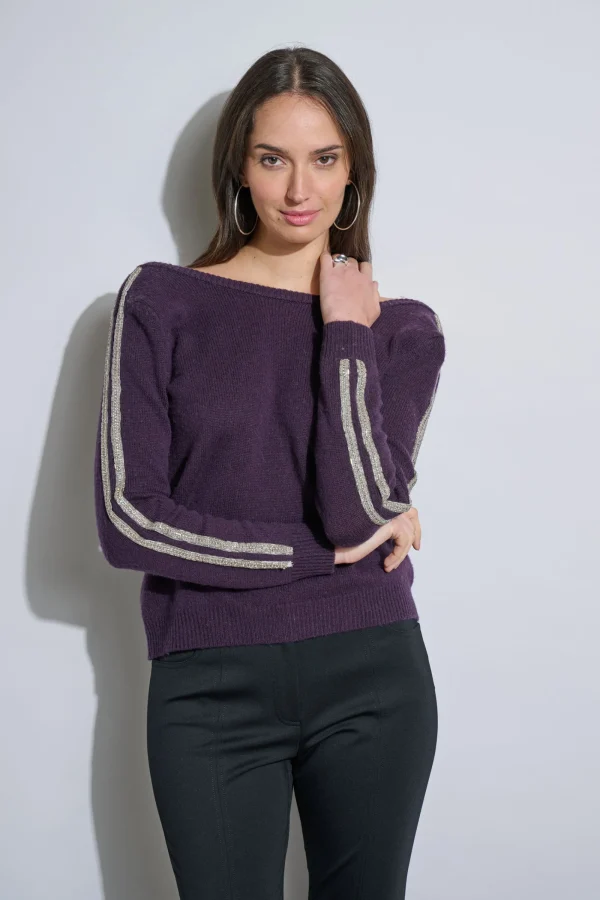 Elie Tahari Tops & Sweaters-Embellished Merino Cashmere Sweater