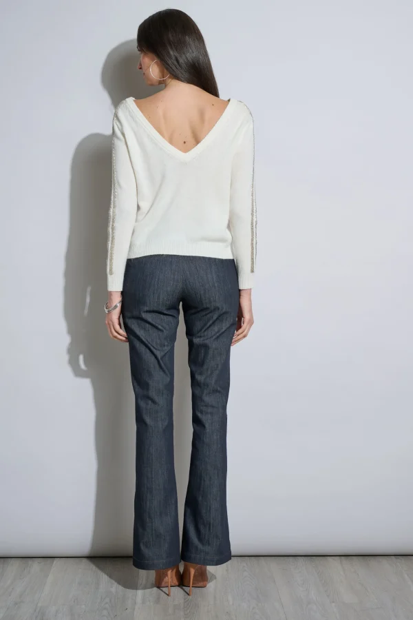 Elie Tahari Tops & Sweaters-Embellished Merino Cashmere Sweater