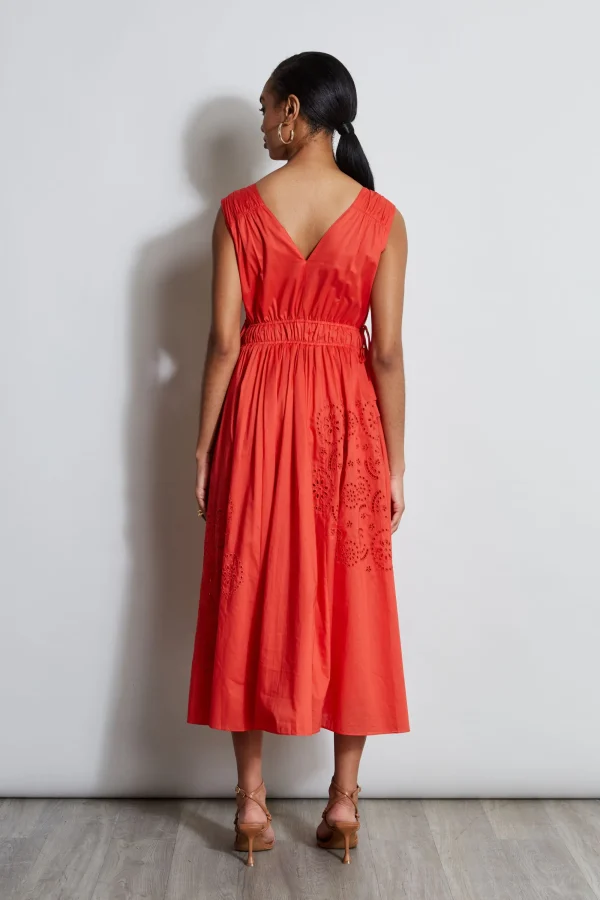 Elie Tahari Dresses & Jumpsuits | Sleeveless Dresses-Embroidered Midi Dress