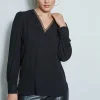 Elie Tahari Tops & Sweaters-Embroidered Silk Shirt