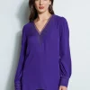 Elie Tahari Tops & Sweaters-Embroidered Silk Shirt