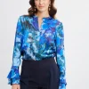 Elie Tahari Tops & Sweaters-Etched Garden Printed Shirt