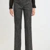 Elie Tahari Bottoms | Suiting-Fit & Flare Metallic Tweed Pant