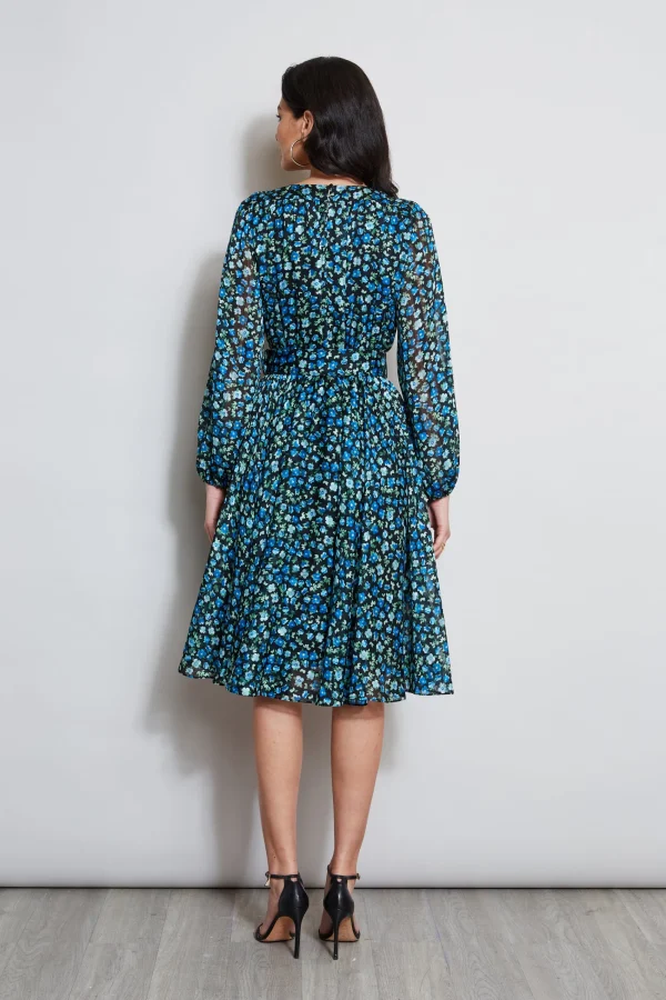 Elie Tahari Dresses & Jumpsuits | Long Sleeve Dresses-Floral Long Sleeve Belted Dress