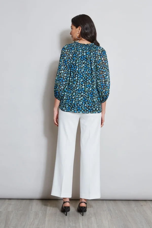 Elie Tahari Tops & Sweaters-Floral Neck Tie Shirt