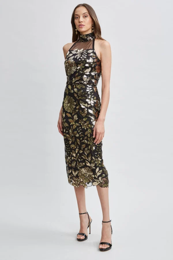 Elie Tahari Tops & Sweaters-Floral Sequin Halter Top