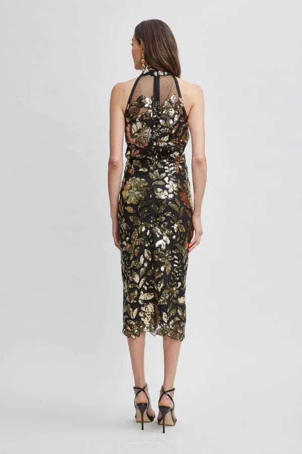 Elie Tahari Tops & Sweaters-Floral Sequin Halter Top