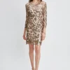 Elie Tahari Dresses & Jumpsuits-Floral Sequin Long Sleeve Dress