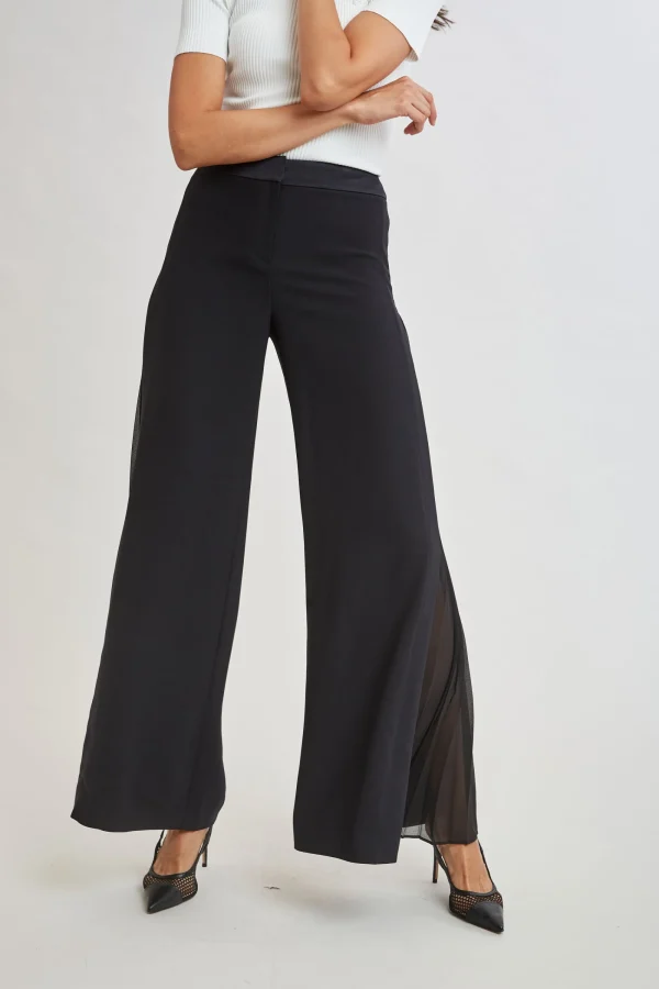 Elie Tahari Bottoms-Fluid Side Pleated Pant