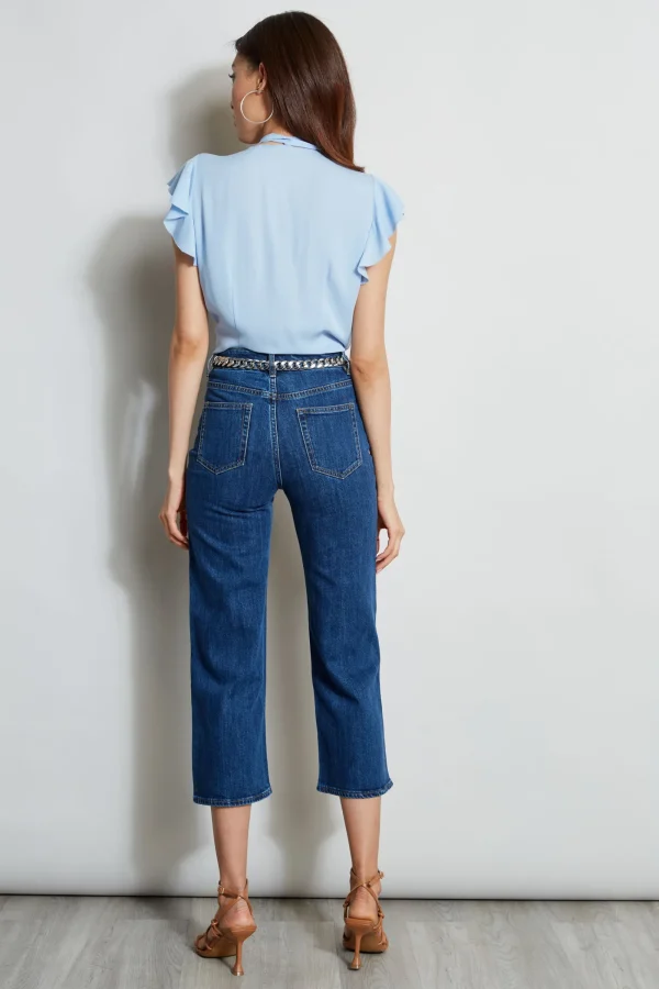 Elie Tahari Tops & Sweaters-Flutter Sleeve Tie Shirt