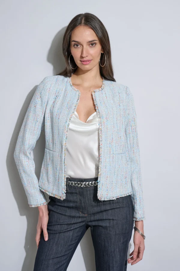 Elie Tahari Jackets & Blazers-Fringe Edge Tweed Jacket