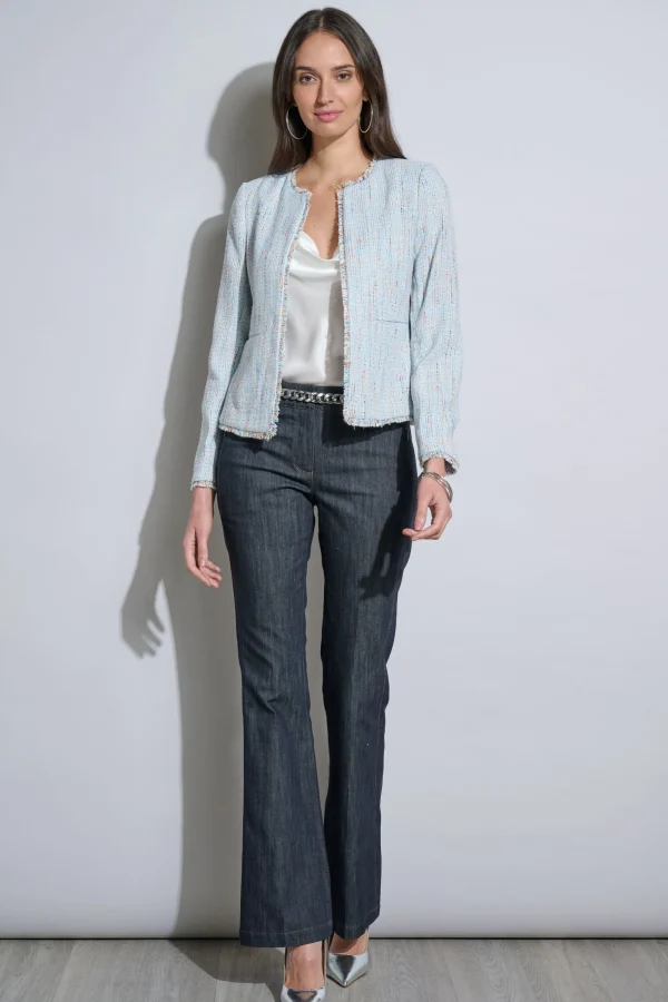 Elie Tahari Jackets & Blazers-Fringe Edge Tweed Jacket